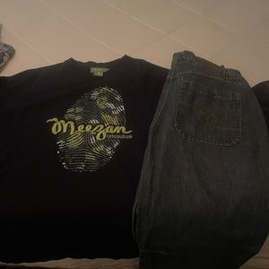 Pants and long sleeve shirt outfit